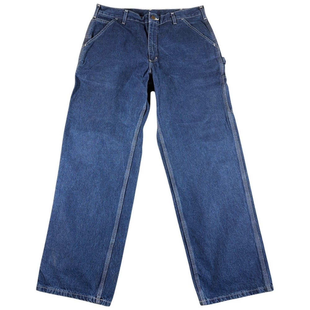 Carhartt B13-DST Carpenter Jeans Mens 36x32 Dark Wash Relaxed Straight Workwear